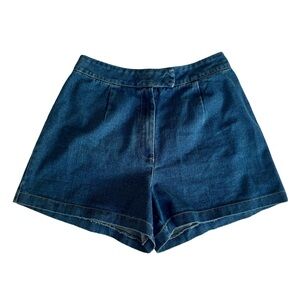 FORE High-Waisted 100% Cotton Denim Shorts
